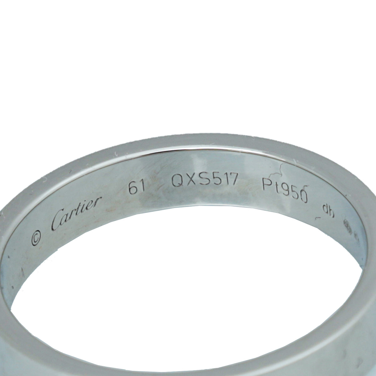 Cartier Platinum C De Cartier Wedding Band Ring 61