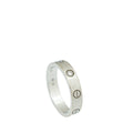 Cartier 18K White Gold Diamond Love Wedding Band Ring 53