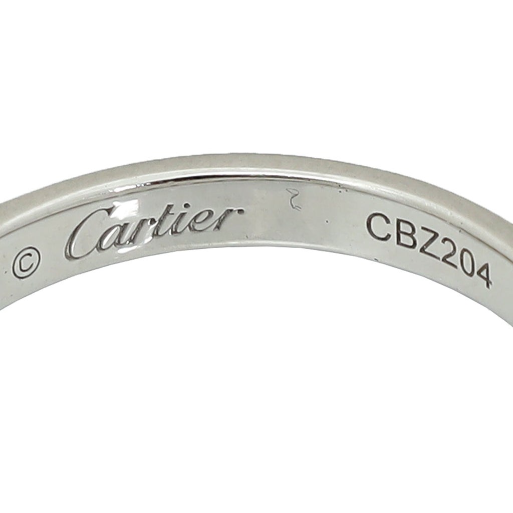 Cartier Platinum w/19 Diamonds Band Ring 52