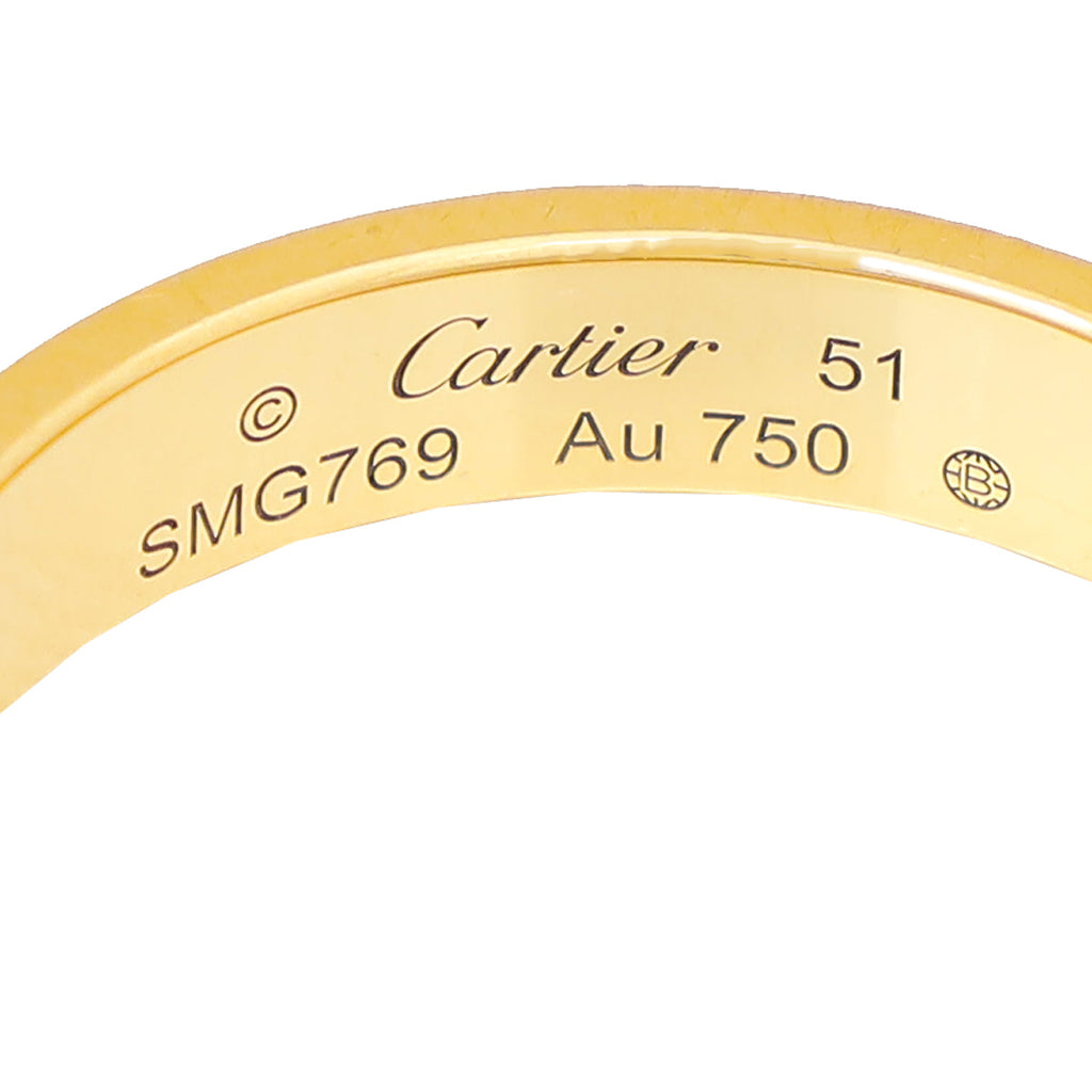 Cartier  18K Yellow Gold Love Wedding Band Ring 51