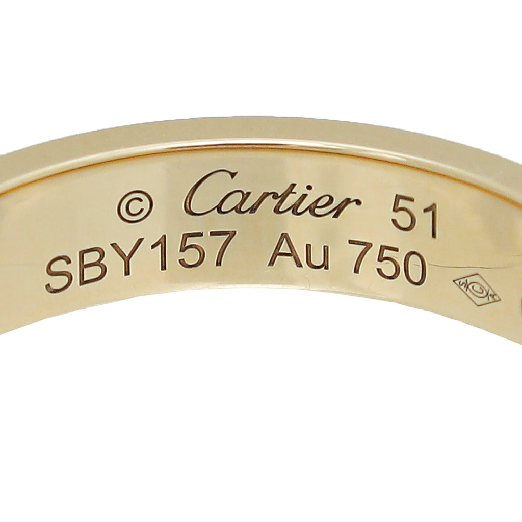 Cartier 18K Yellow Gold Diamond Love Ring 51