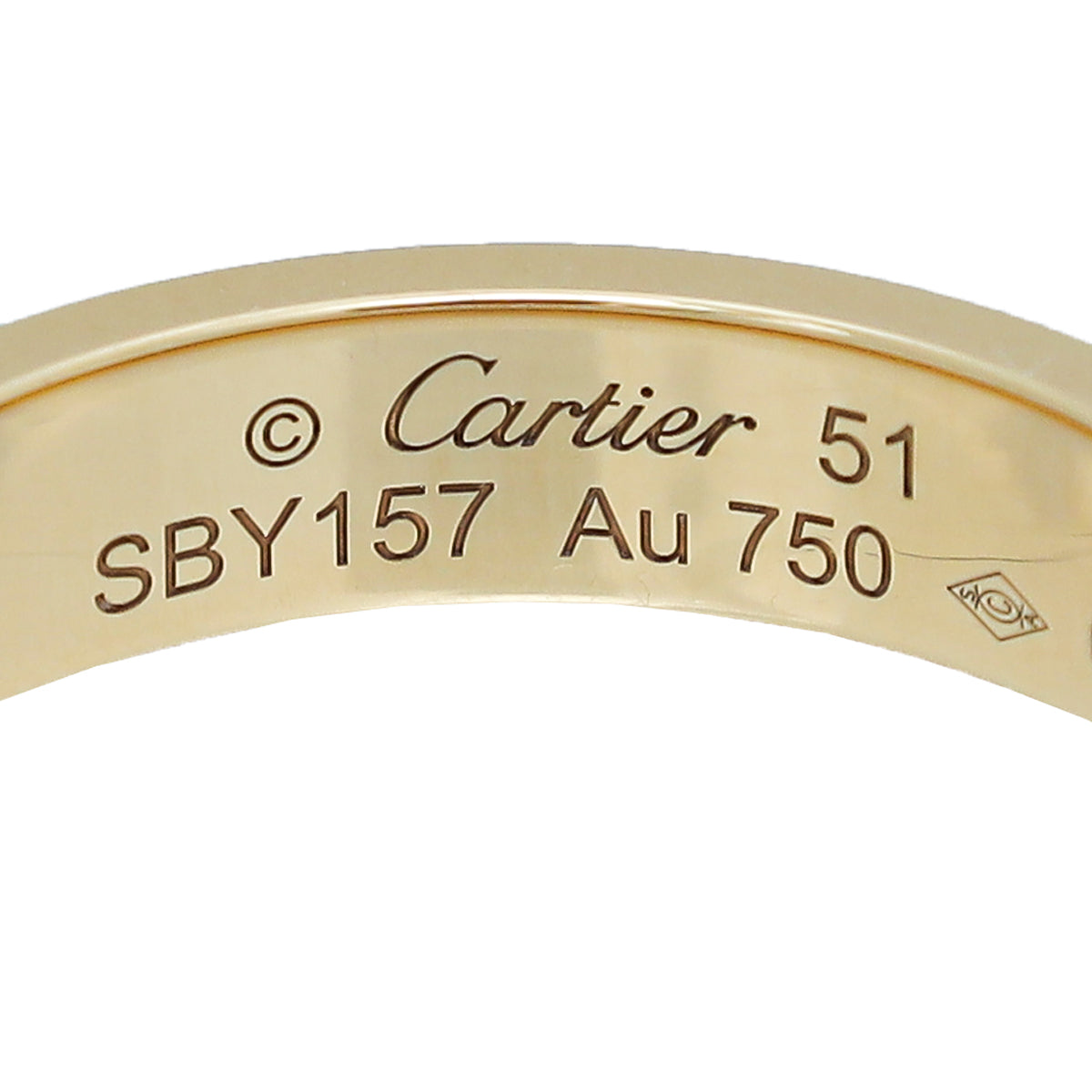 Cartier 18K Yellow Gold Diamond Love Ring 51