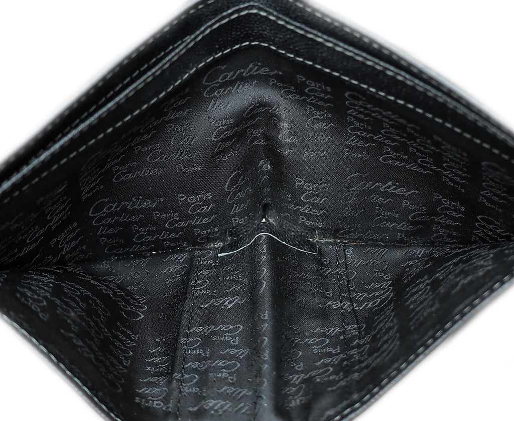 Cartier Black Santos Bi-Folder Wallet