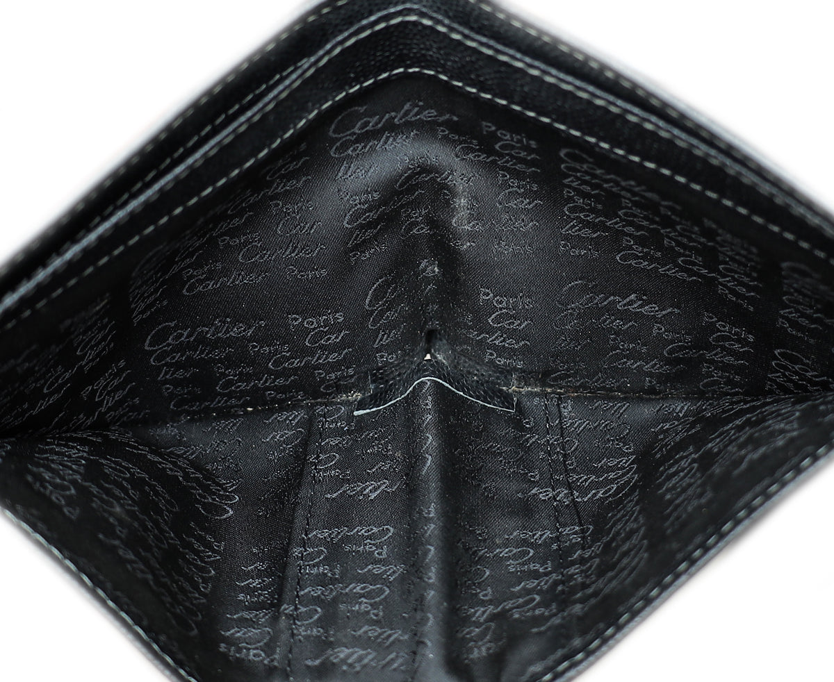 Cartier Black Santos Bi-Folder Wallet