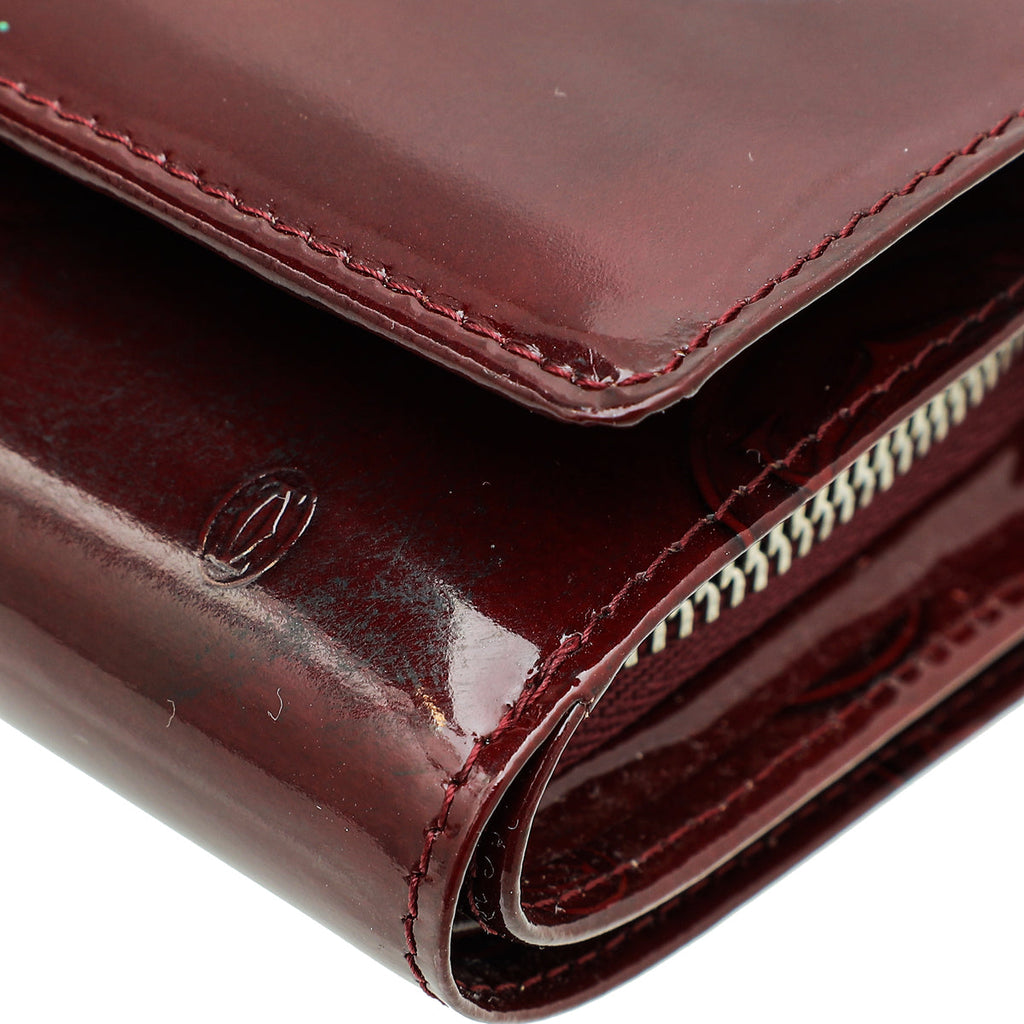Cartier Red Smooth Happy Birthday Flap Wallet