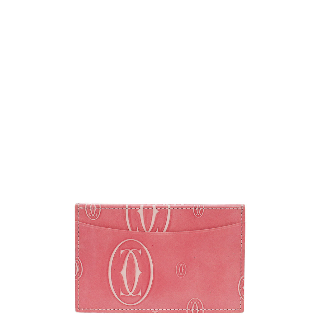 Cartier Pink Happy Birthday Single Card Holder