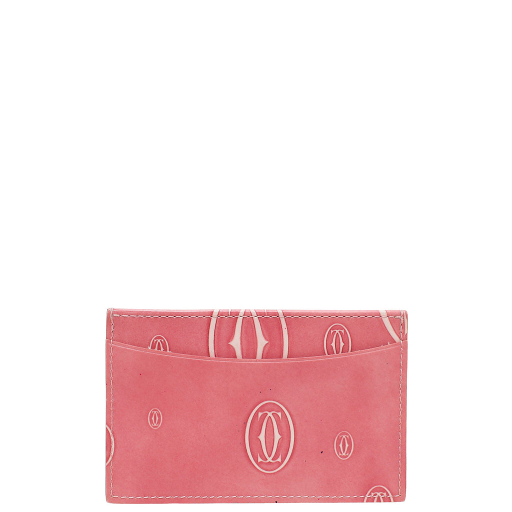 Cartier Pink Happy Birthday Single Card Holder