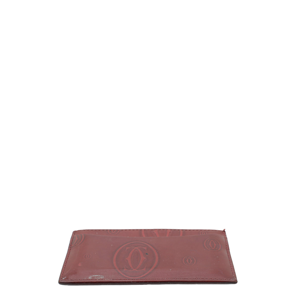 Cartier Burgundy Happy Birthday Single Card Holder