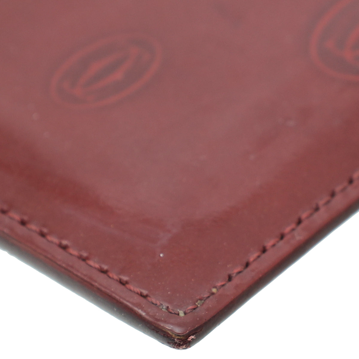 Cartier Burgundy Happy Birthday Single Card Holder