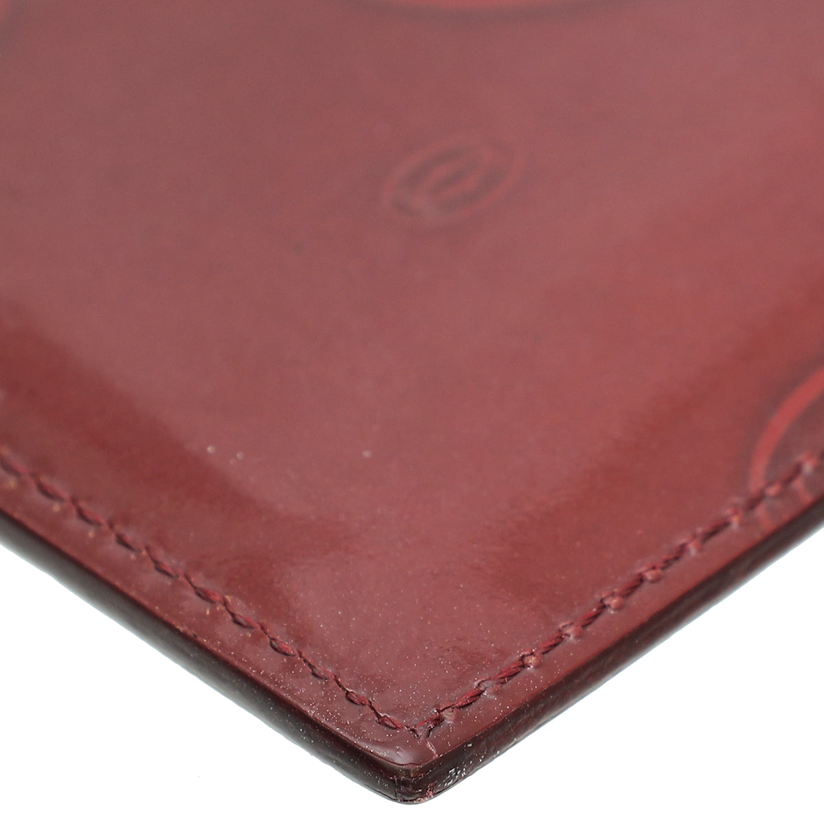 Cartier Burgundy Happy Birthday Single Card Holder