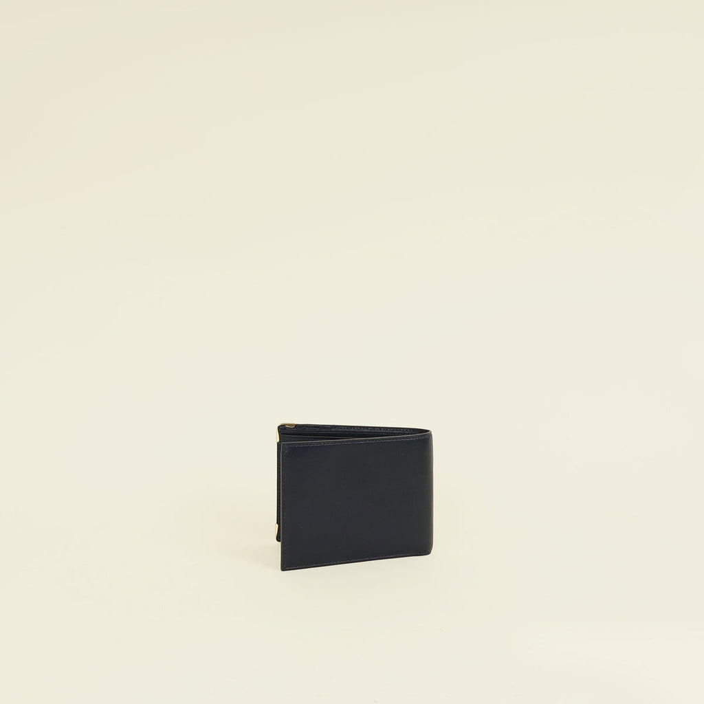 Cartier Navy Diagonal Stitched Wallet (For Men)