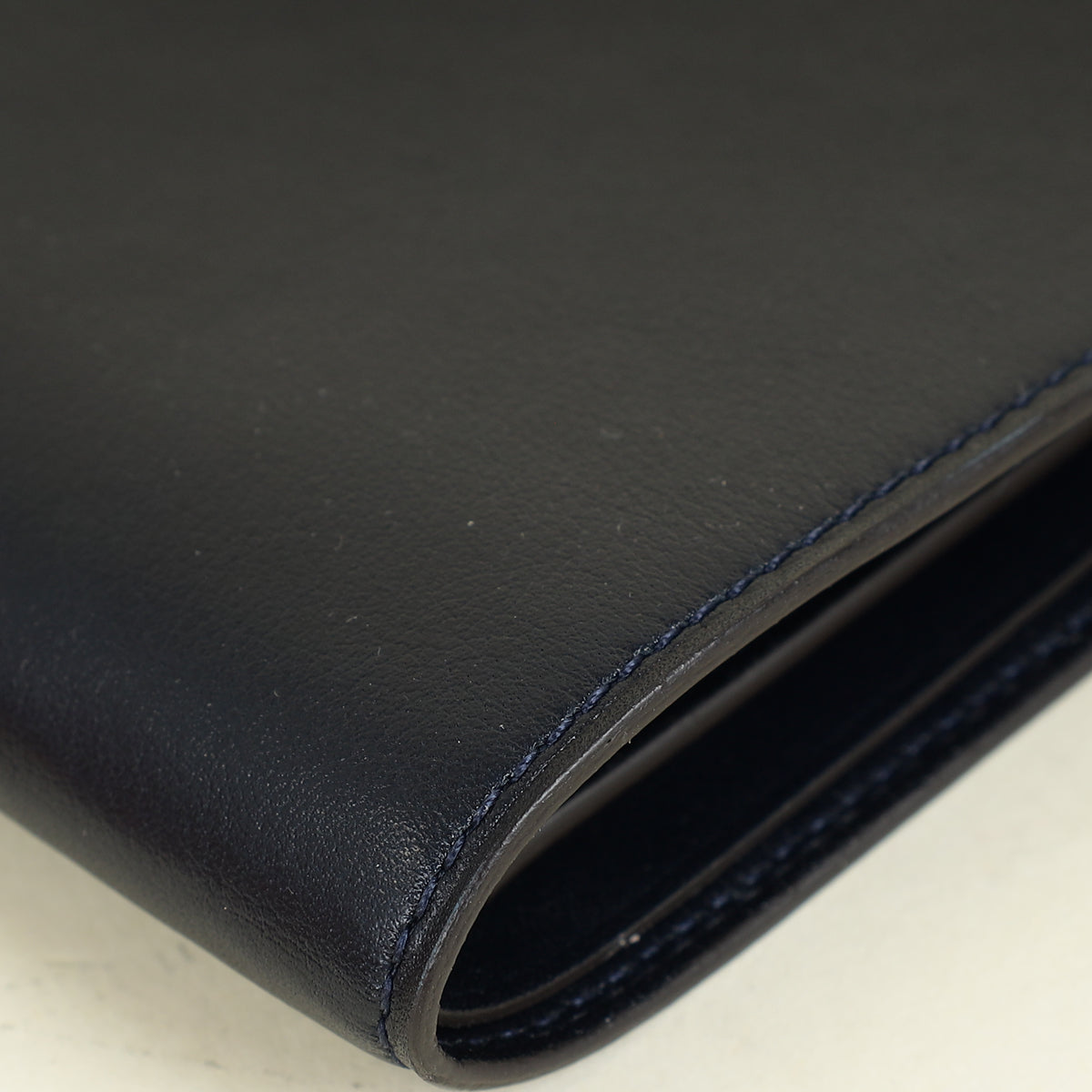 Cartier Navy Diagonal Stitched Wallet (For Men)