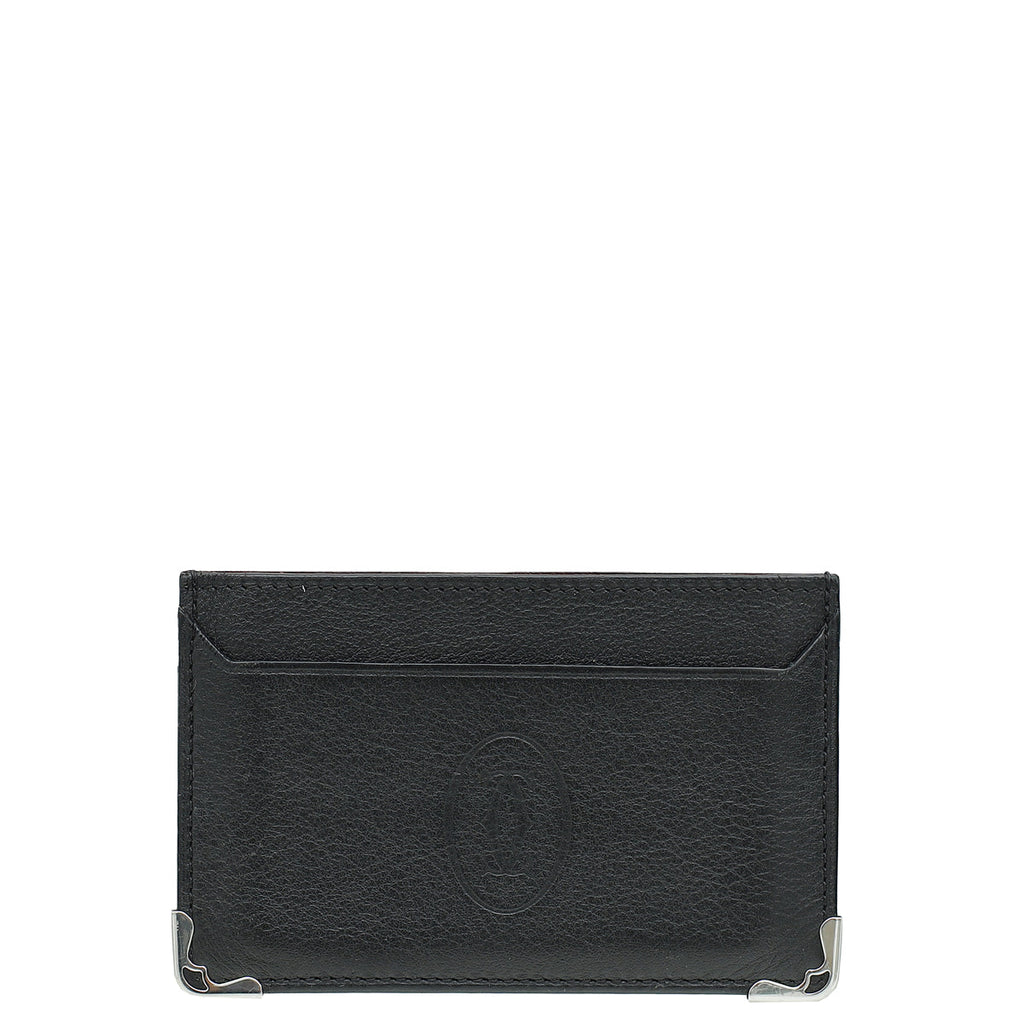 Cartier Black Must De Cartier Card Holder