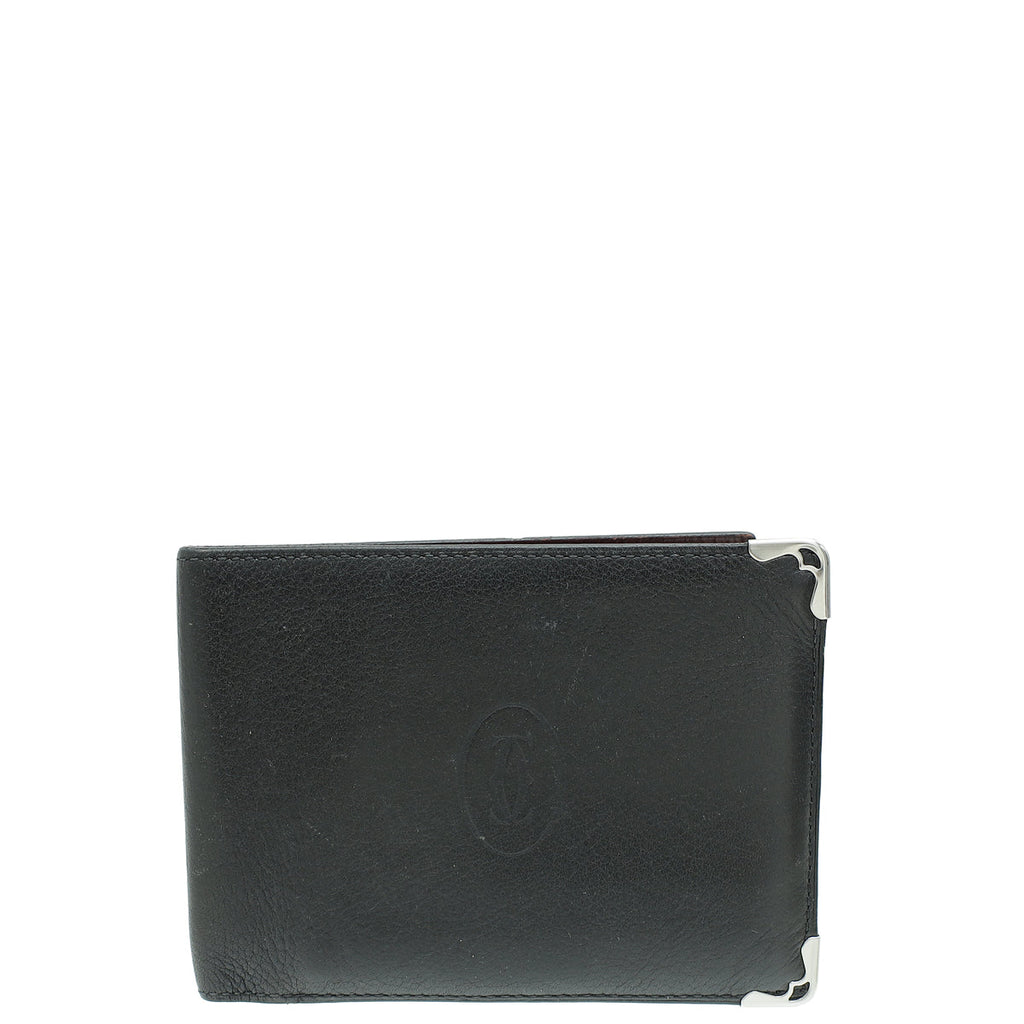 Cartier Black Must De Cartier 6 Credit Card Compact Wallet