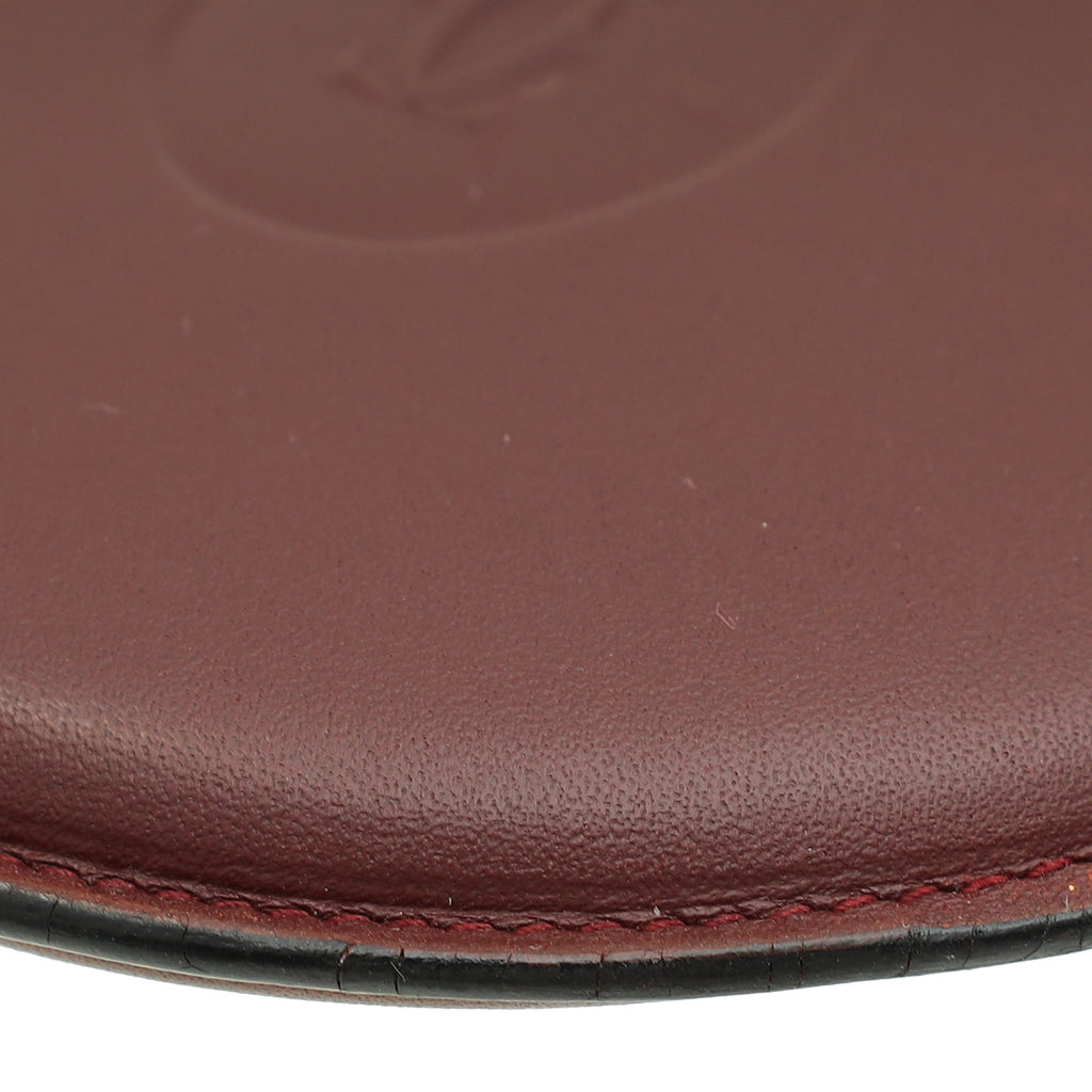 Cartier Burgundy Must de Cartier Round Coin Purse