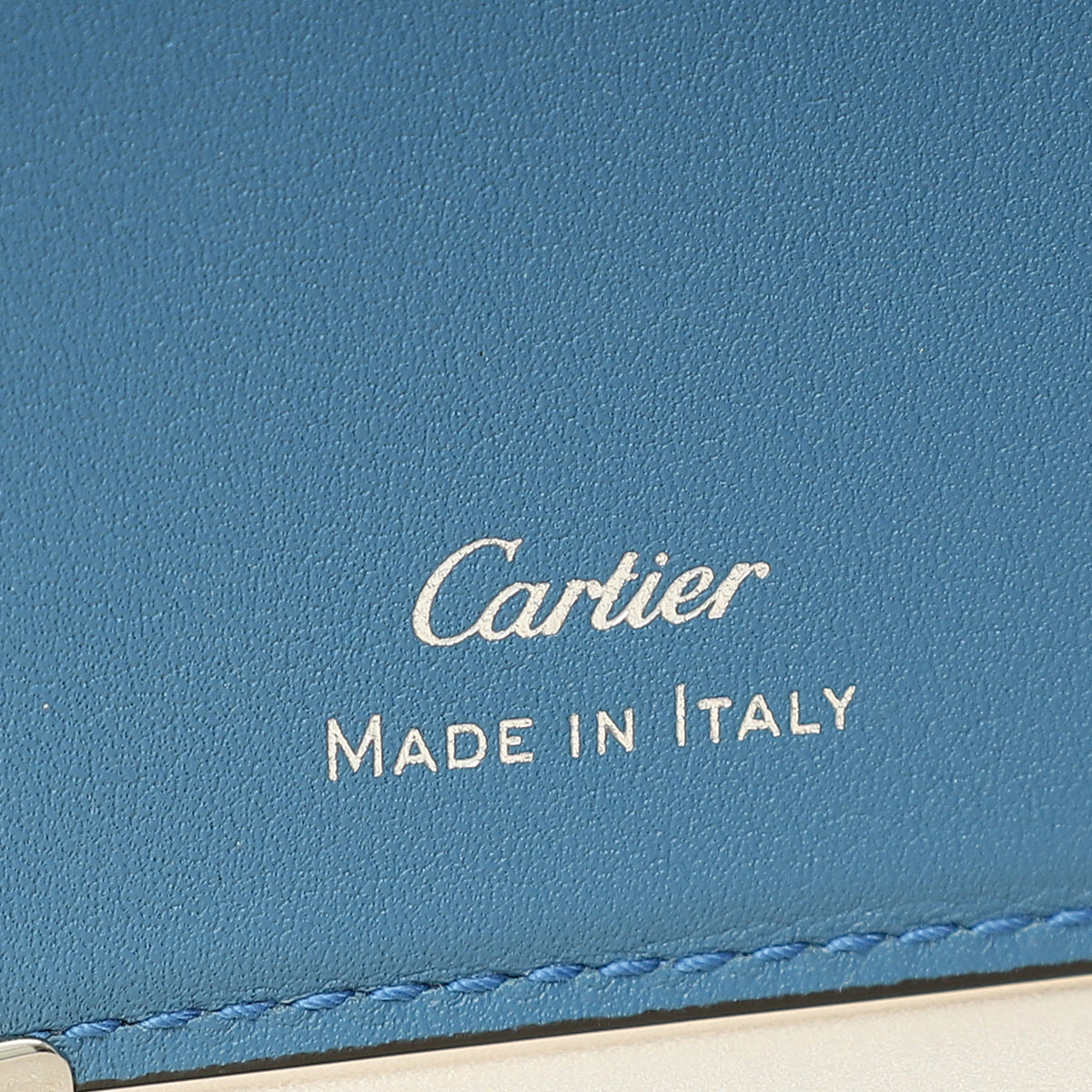 Cartier Blue Must De Cartier 4 Credit Card Case