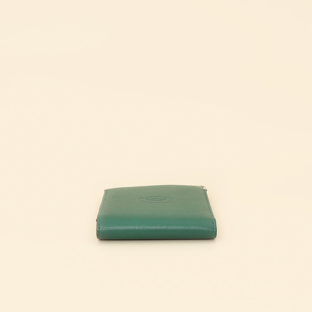Cartier Green Must de Cartier Wallet W/ MMR Initials