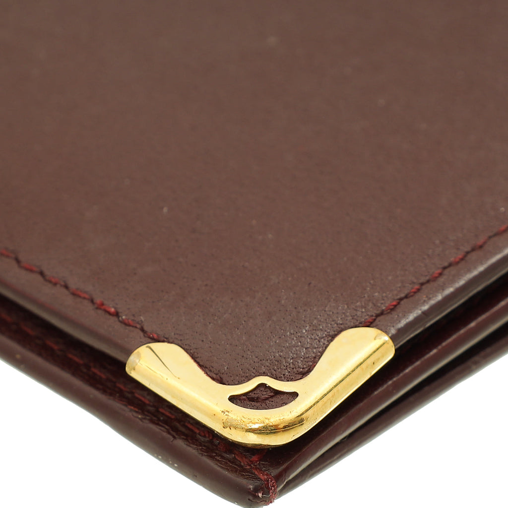 Cartier Burgundy Must De Cartier International Wallet