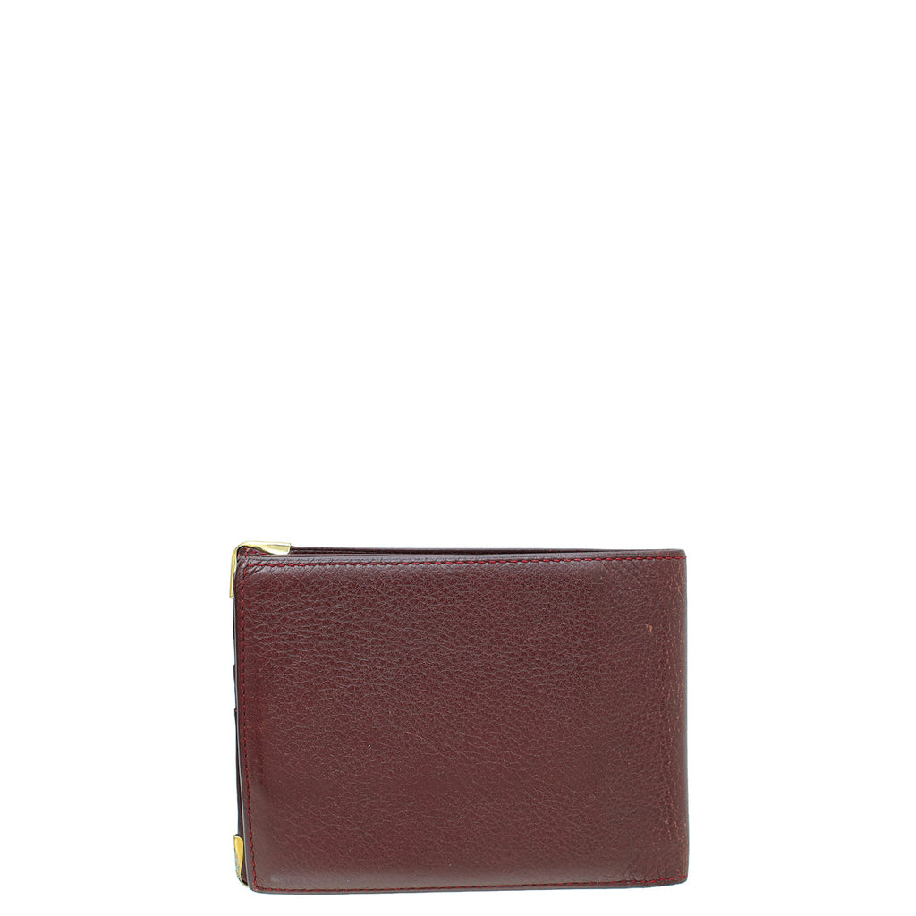 Cartier Burgundy Must De Cartier Wallet