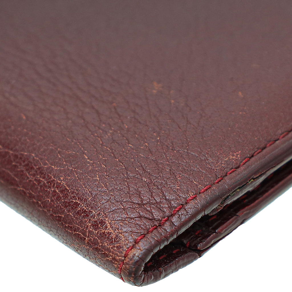 Cartier Burgundy Must De Cartier Wallet