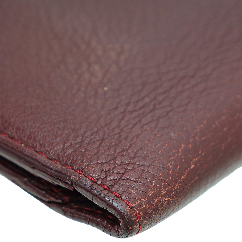 Cartier Burgundy Must De Cartier Wallet