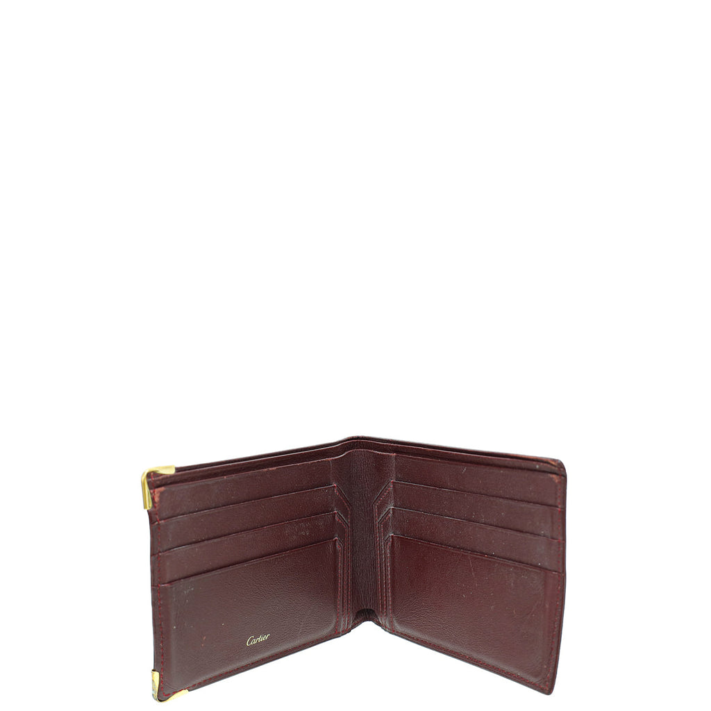 Cartier Burgundy Must De Cartier Wallet