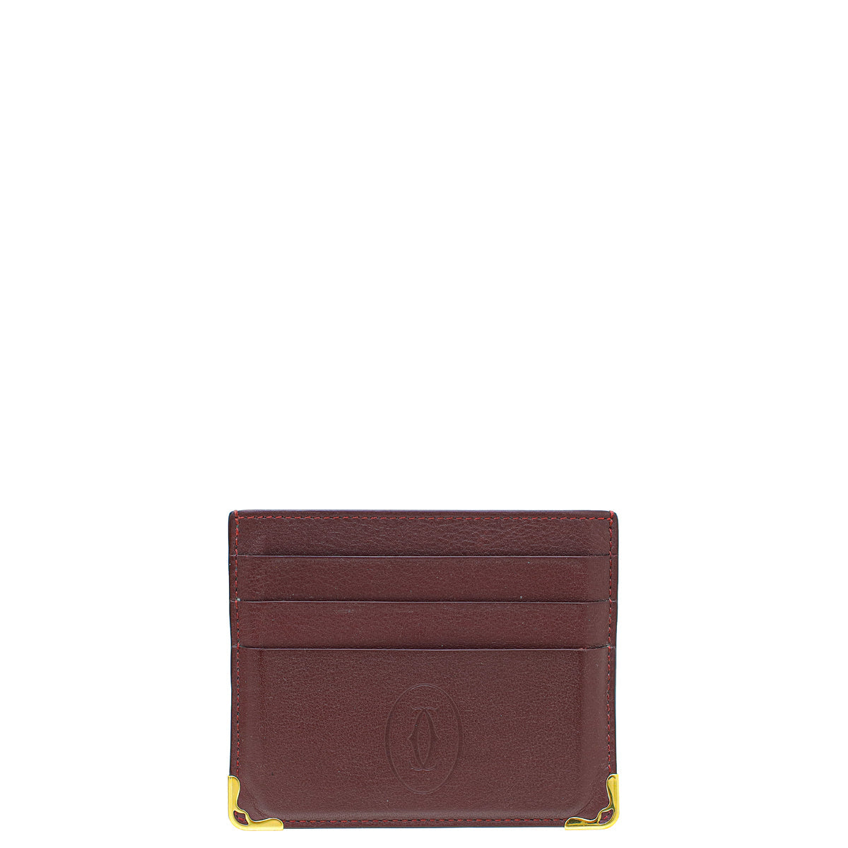 Cartier Burgundy Must De Cartier Card Holder