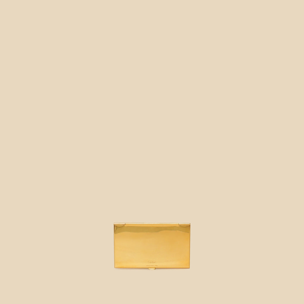 Cartier Diabolo De Lacquered Golden-Finish Metal Card Holder