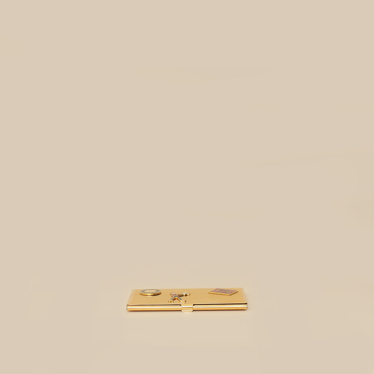 Cartier Diabolo De Lacquered Golden-Finish Metal Card Holder