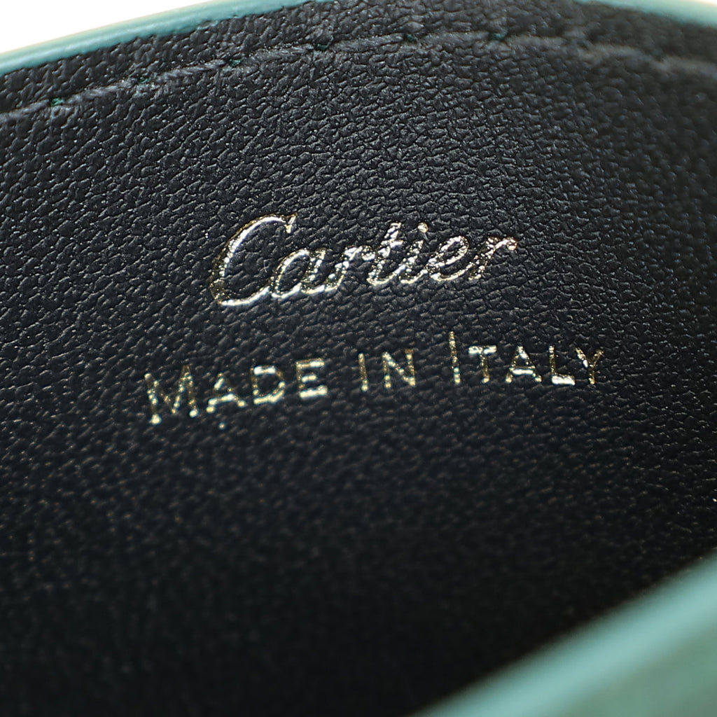 Cartier Emerald Green Guirlande De Cartier Card Holder