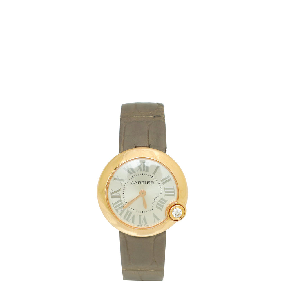 Cartier 18K Rose Gold Ballon Blanc De Cartier 30mm Quartz Watch