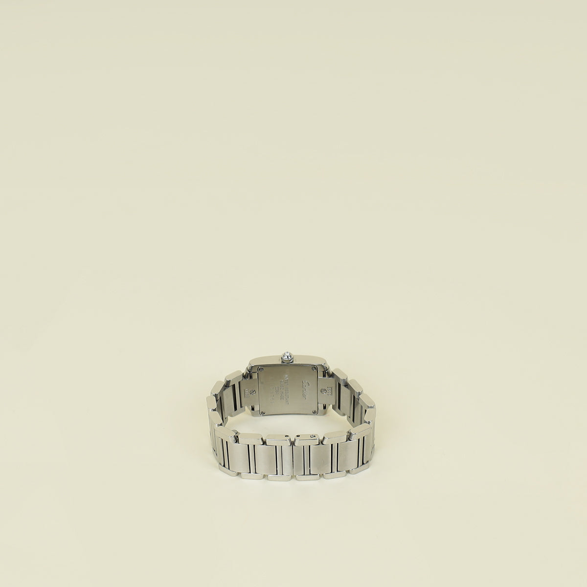 Cartier Stainless Steel Diamond Tank Française Watch