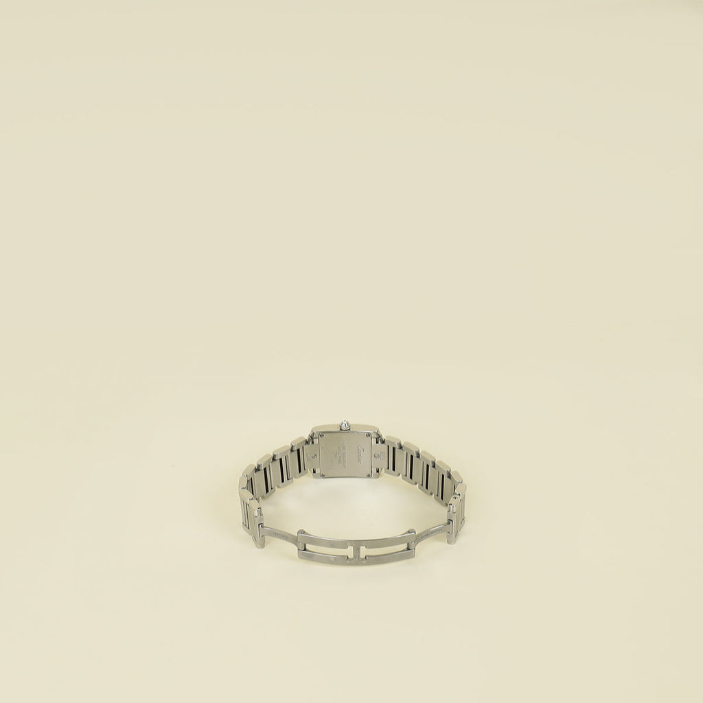 Cartier Stainless Steel Diamond Tank Française Watch