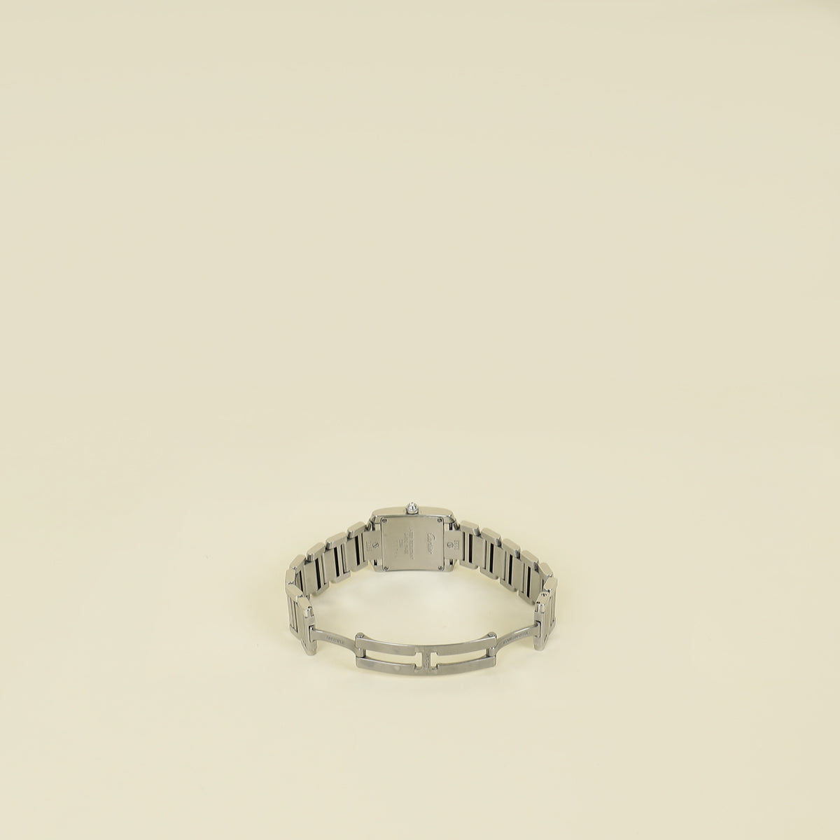 Cartier Stainless Steel Diamond Tank Française Watch