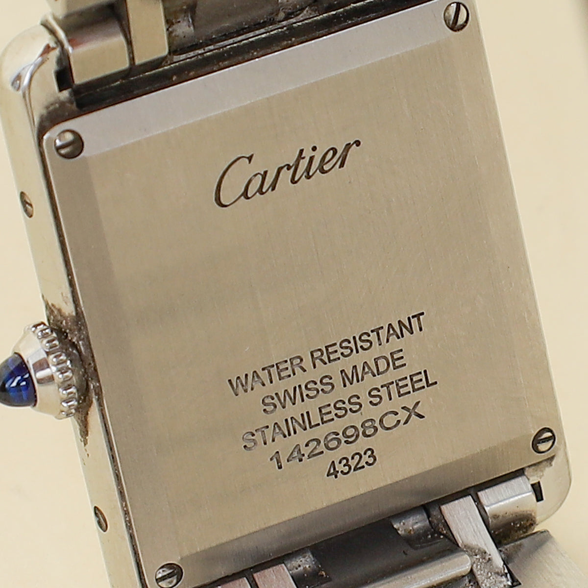 Cartier Stainless Steel Tank Must de Cartier Large Model Quartz Watch