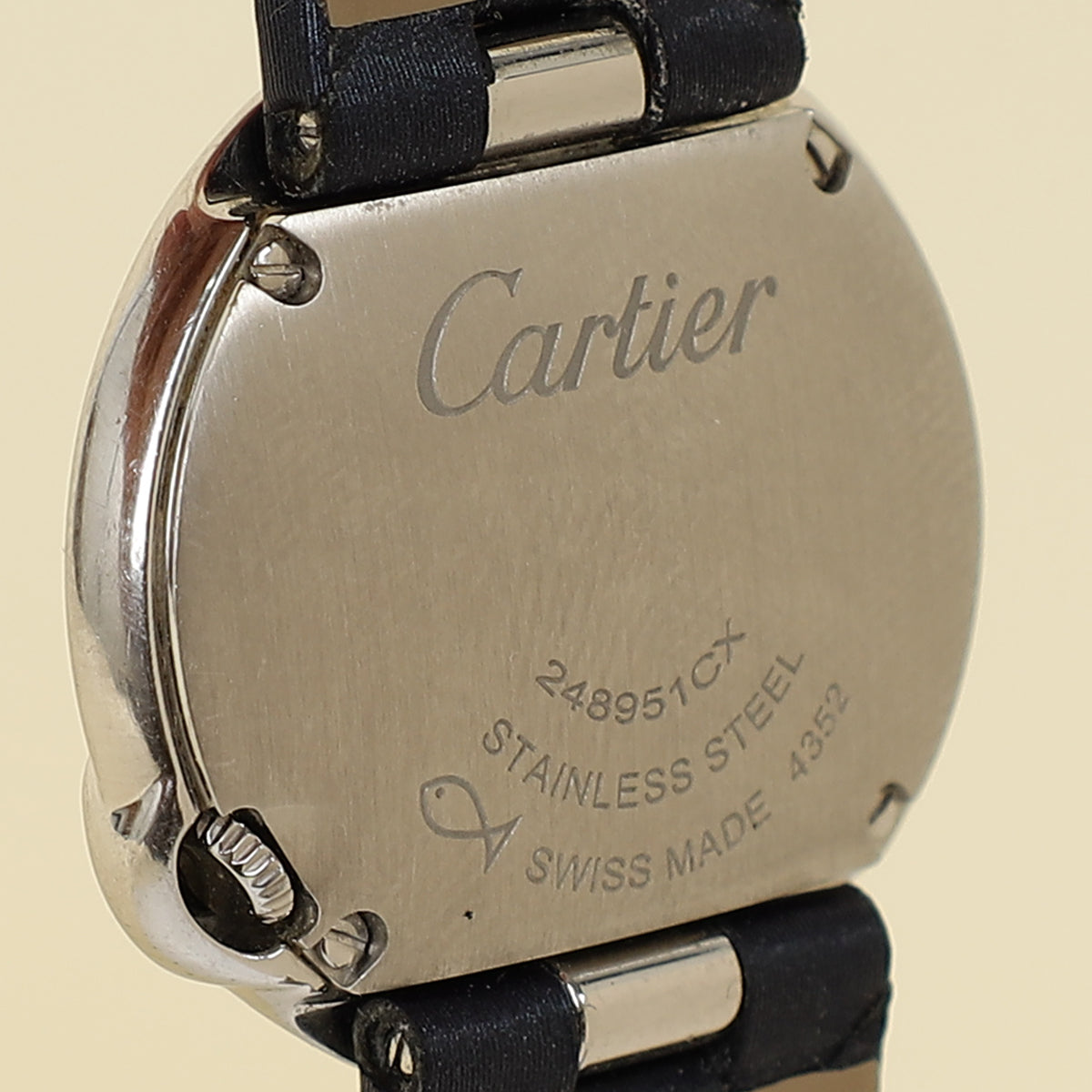 Cartier Stainless Steel Ballon Blanc Diamond 26mm Quartz Watch