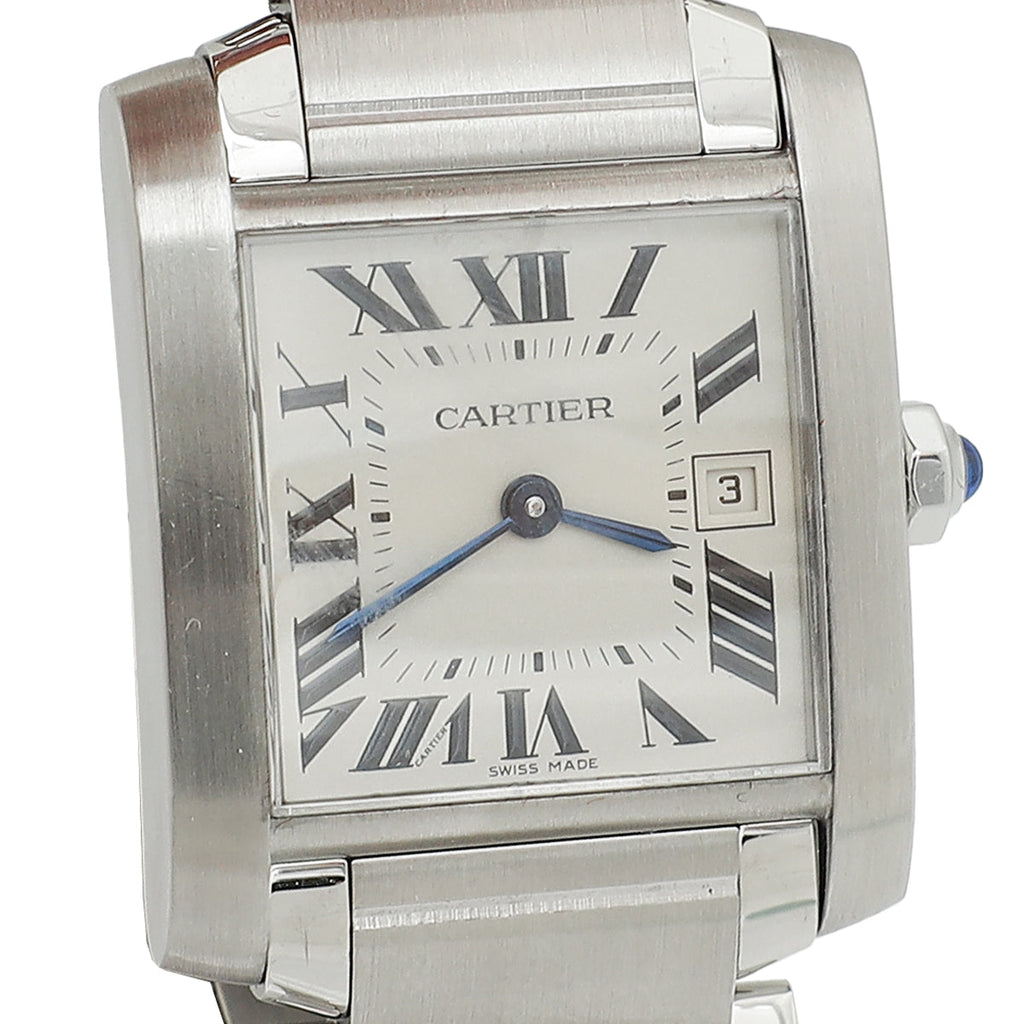 Cartier Stainless Steel Tank Francaise Small Model Quartz 25 mm Watch