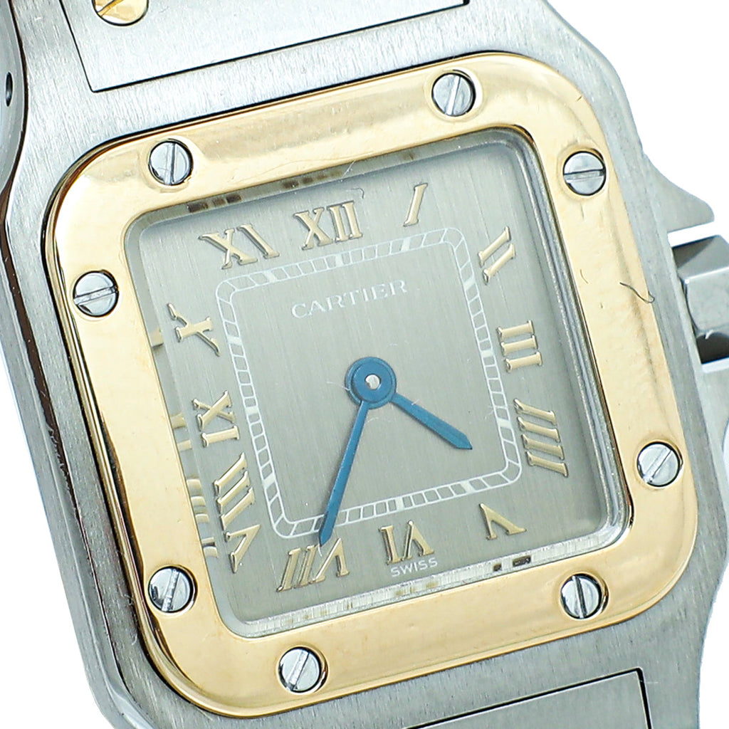 Cartier Steel Gold Santos de Cartier Galbee Watch