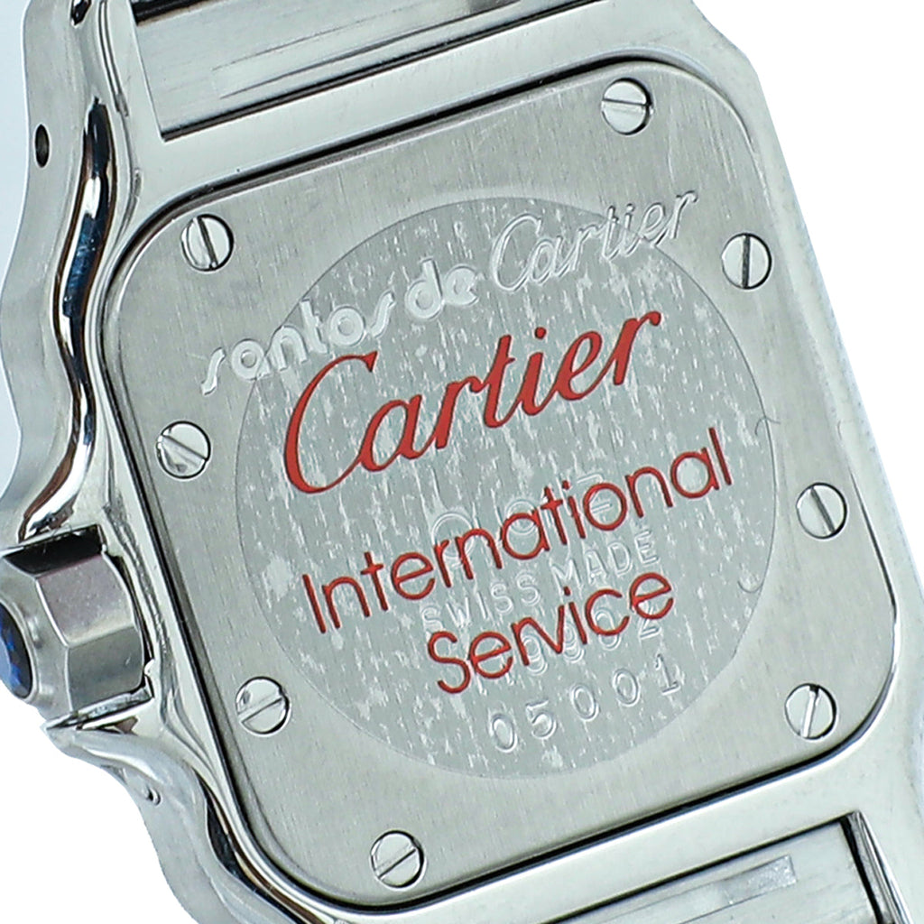 Cartier Steel Gold Santos Galbee Moon Phase 24mm Quartz Watch