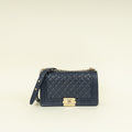 Chanel Navy Blue Le Boy Medium Flap Bag