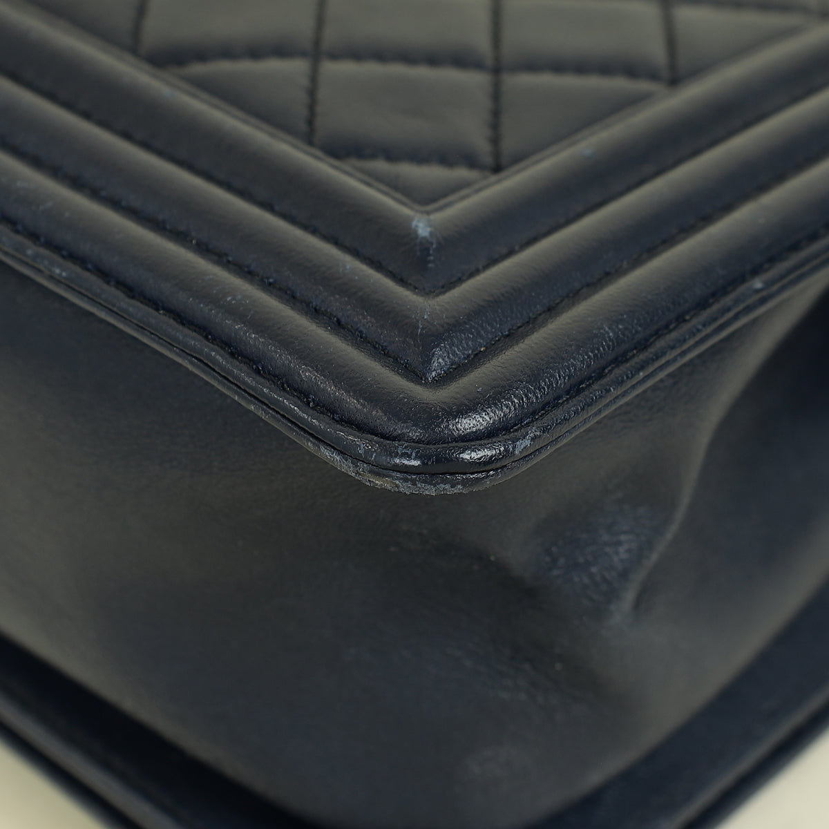 Chanel Navy Blue Le Boy Medium Flap Bag