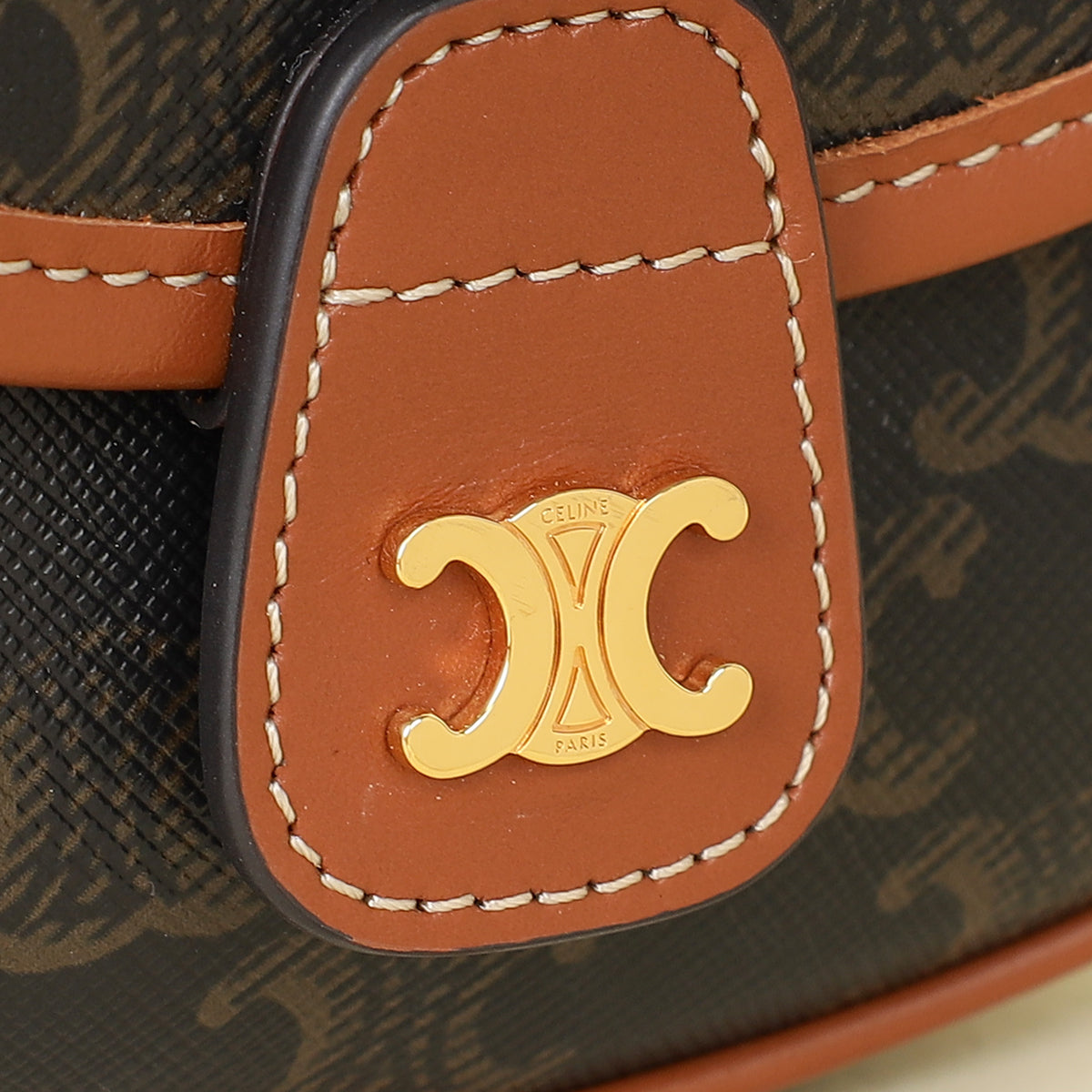 Celine Brown Triomphe Mini Besace Bag