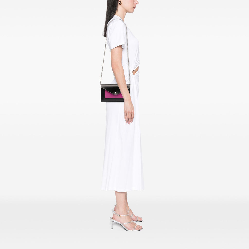 Celine Bicolor Leather Pocket Envelope Wallet On Chain
