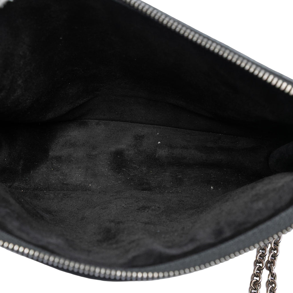 Celine Bicolor Leather Pocket Envelope Zip Crossbody