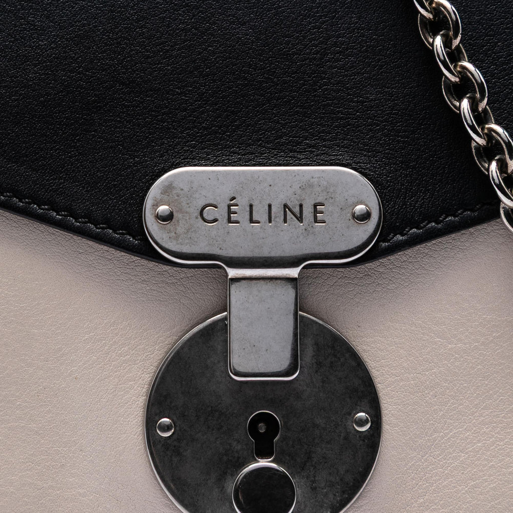 Celine Bicolor Leather Pocket Envelope Zip Crossbody