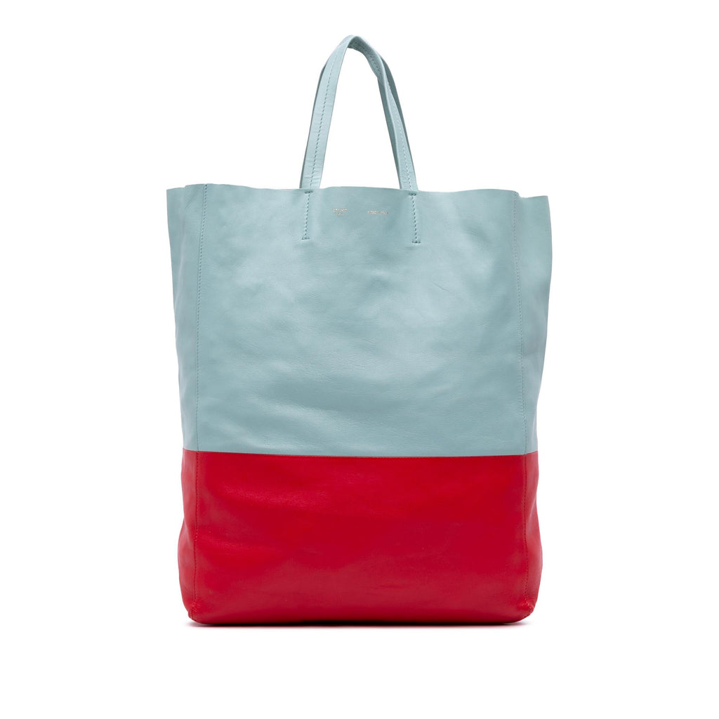 Celine Bicolor Leather Vertical Cabas Tote