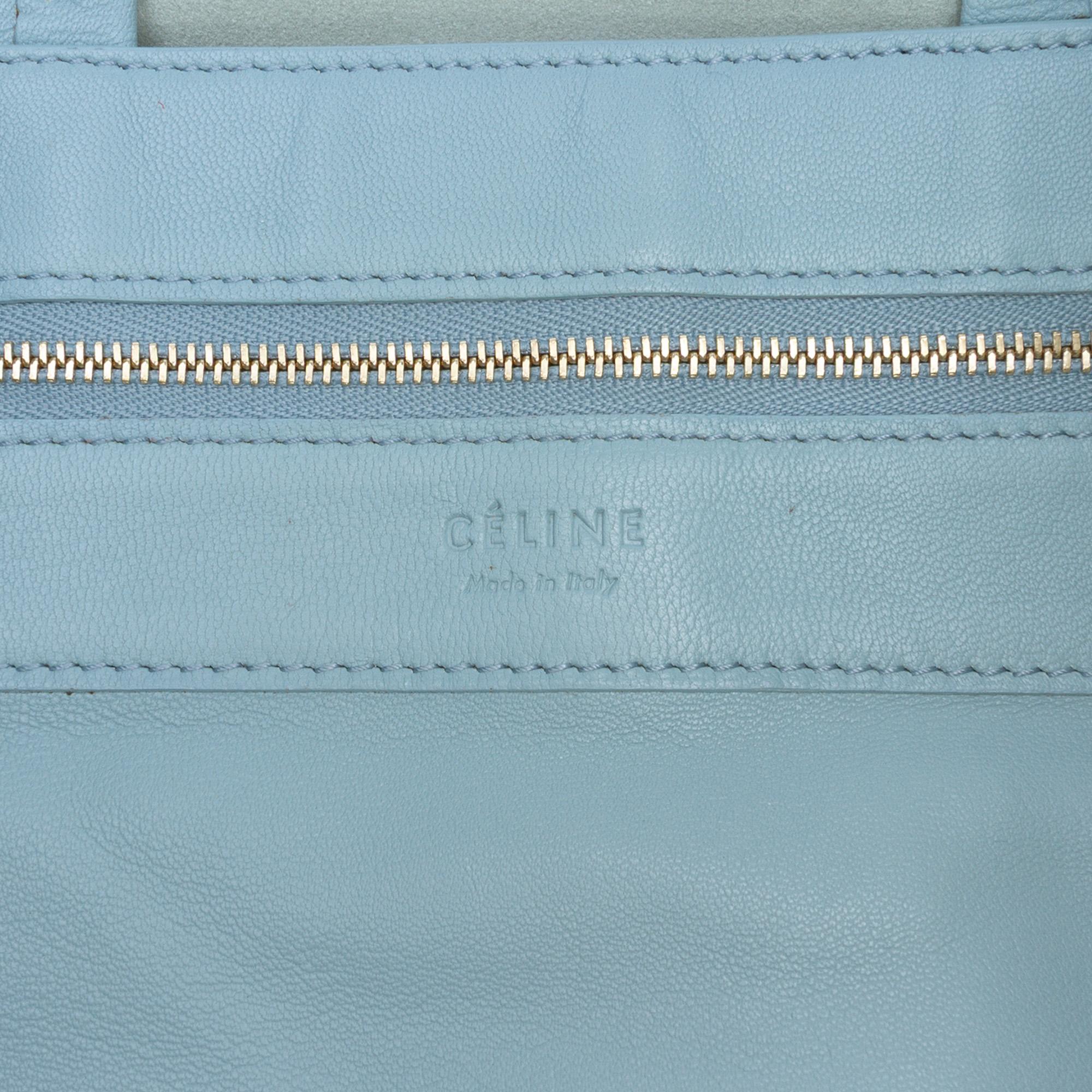 Celine Bicolor Leather Vertical Cabas Tote