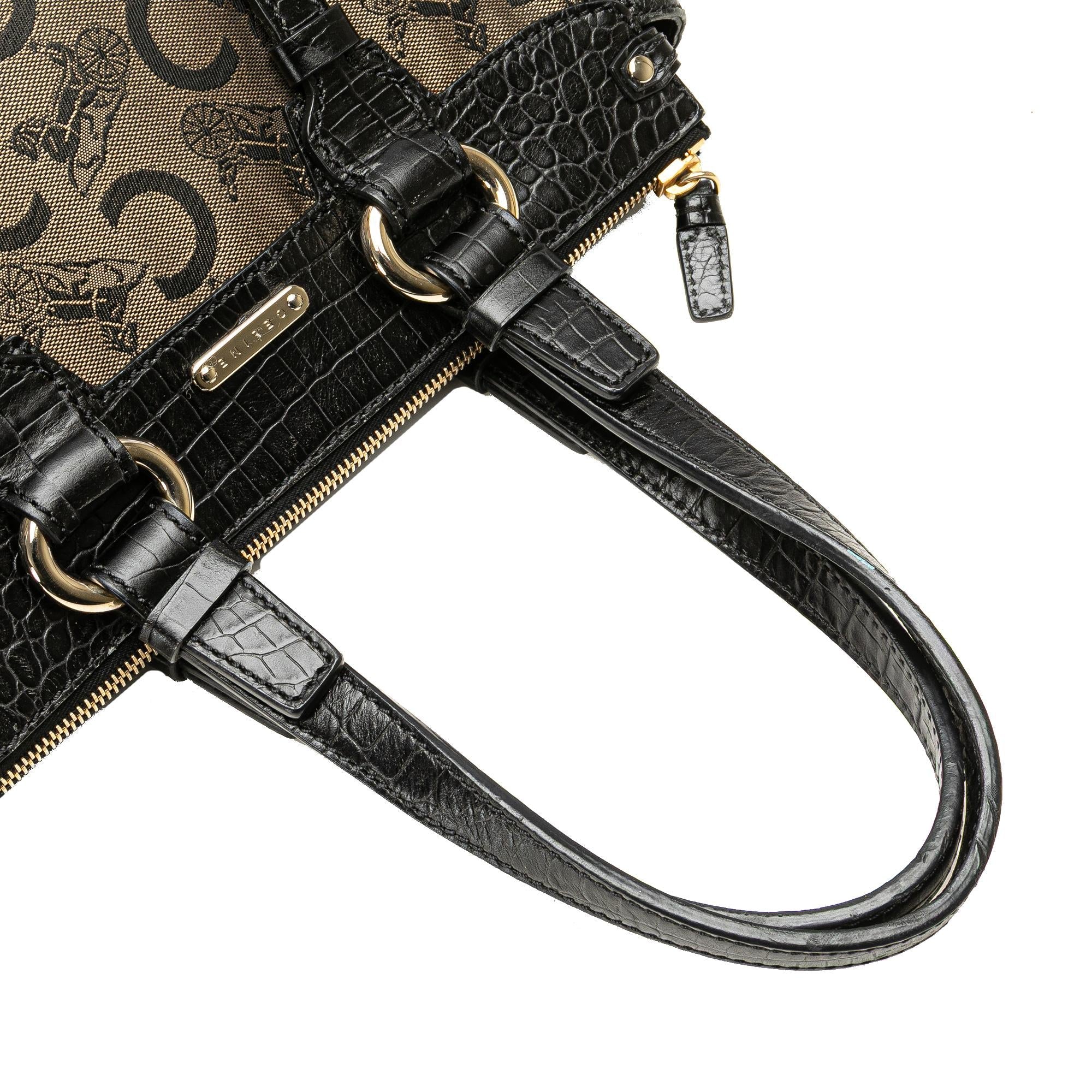 Celine C Carriage Canvas Satchel