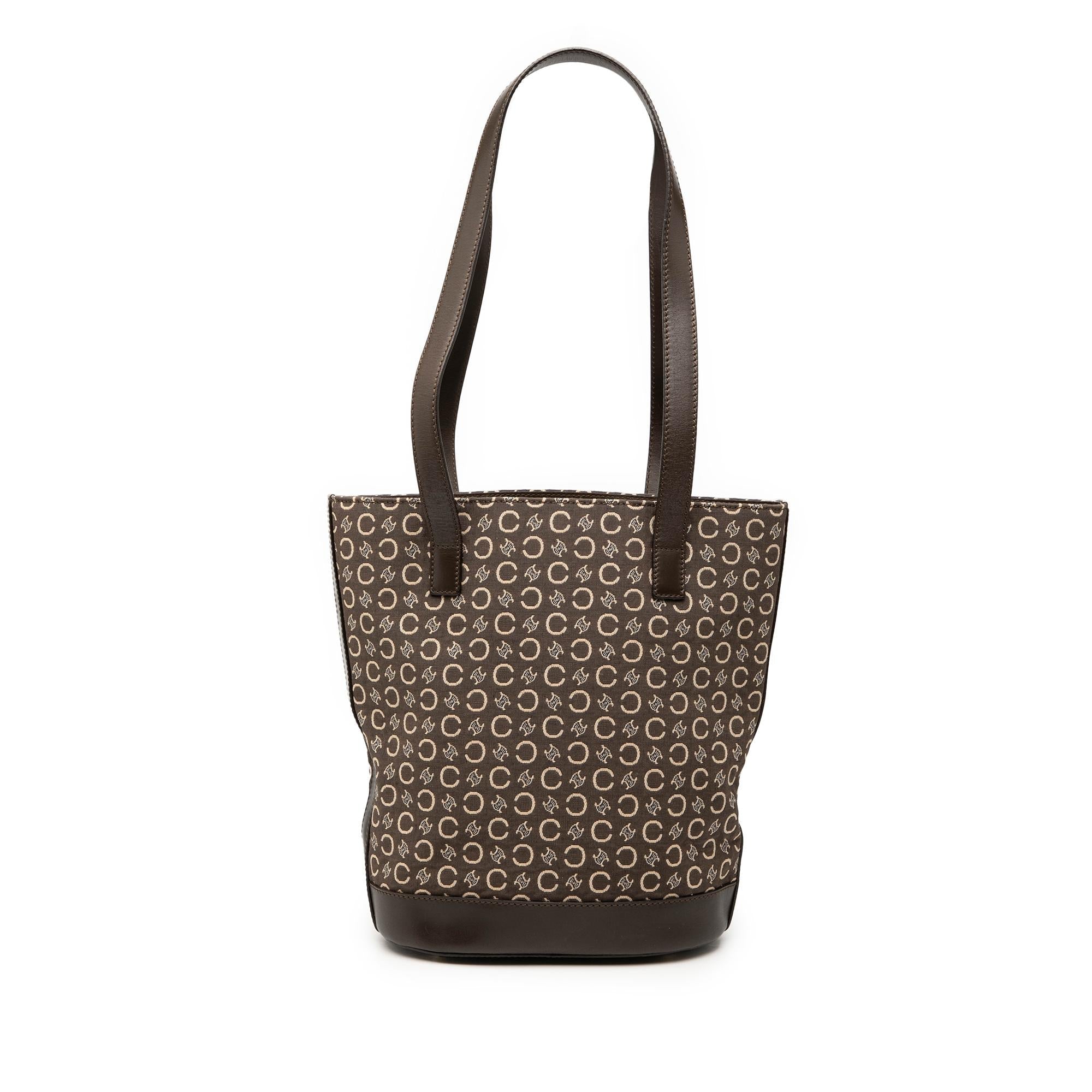 Celine C Macadam Canvas Bucket Bag