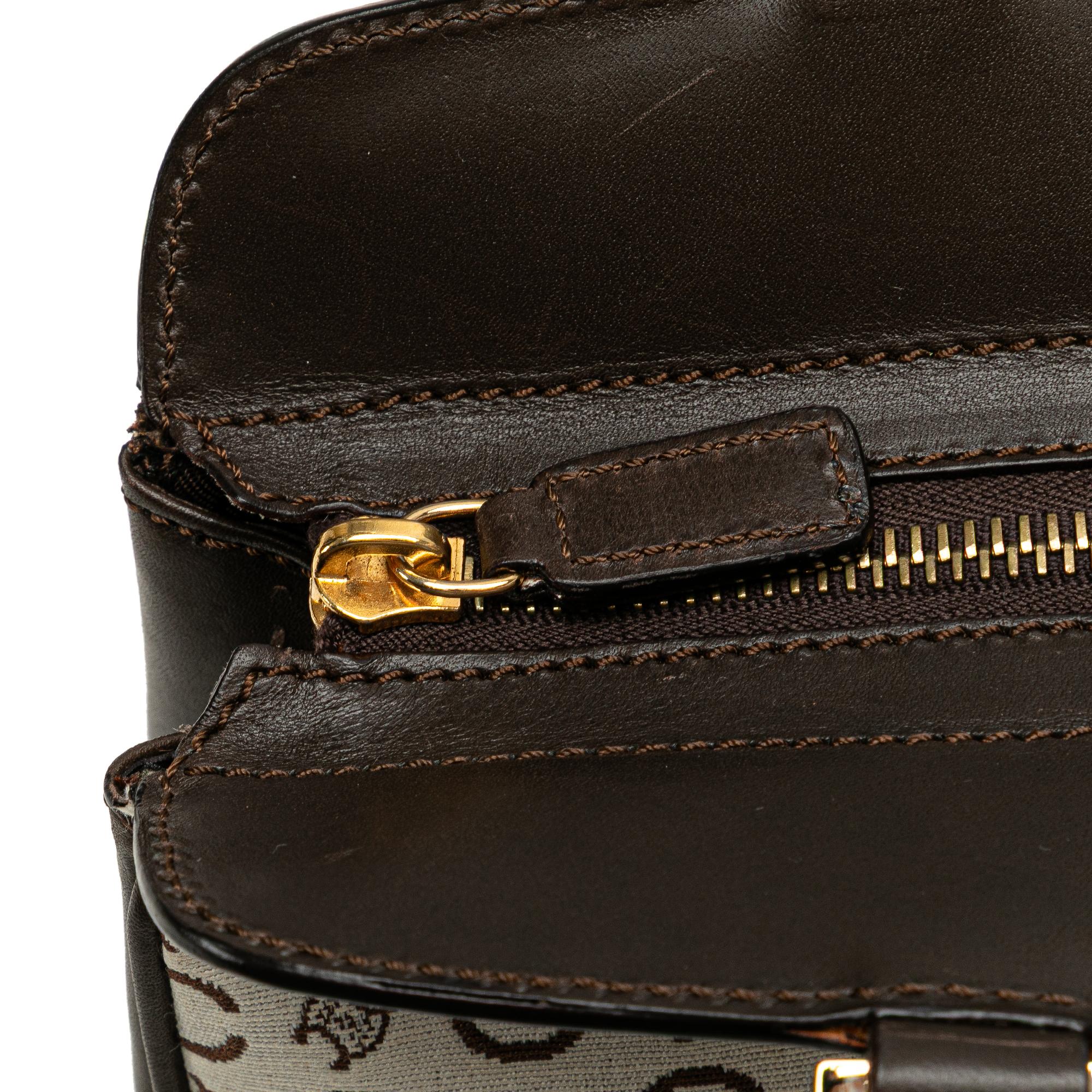 Celine C Macadam Canvas Handbag